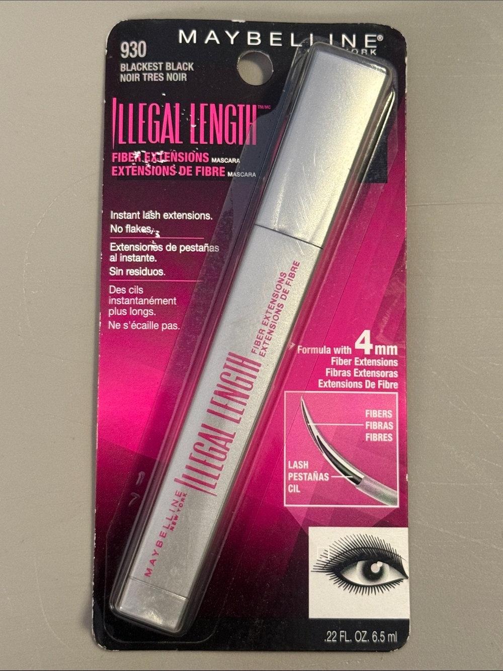 Maybelline Illegal Length Fiber Extension Mascara in Blackest Black
